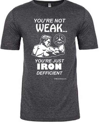 MuscleTeez - Just Iron Defficient - Men's Workout Graphic T-Shirt/Tee