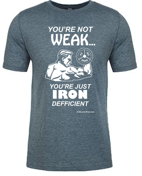 MuscleTeez - Just Iron Defficient - Men's Workout Graphic T-Shirt/Tee